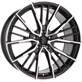 Alu kola Racing Line I5498, 20x9.5 5x112 ET37, černá + leštění (zátěžová)