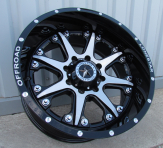 Alu kola Racing Line L1526, 20x10 5x127 ET-25, černá + leštění