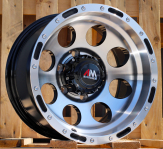 Alu kola Racing Line LU087, 15x8 6x139.7 ET-30, černá + leštění