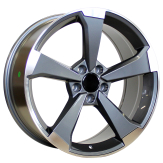 Alu kola Racing Line XE351, 19x8.5 5x112 ET40, šedivá + leštění