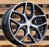 Alu kola Racing Line Y0058, 17x7 5x108 ET50, černá + leštění