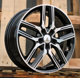 Alu kola Racing Line Y1227, 17x6.5 5x114.3 ET50, černá + leštění