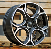 Alu kola Racing Line Y1232, 18x7.5 5x112 ET51, černá + leštění