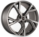 Alu kola AVUS VELGEN AF20, 19x8.5 5x112 ET48, šedivá matná + leštění