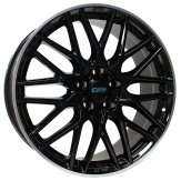 Alu kola CMS C25, 17x7 4x100 ET38, černá + leštěný límec