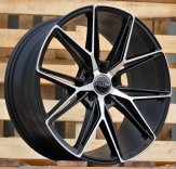 Alu kola Haxer HX043, 19x8.5 5x114.3 ET40, Černá matná + leštění