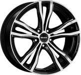 Alu kola MAK X-MODE, 21x10.5 5x112 ET43, černá lesklá + leštění (zátěžová)