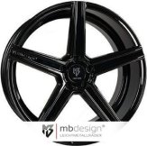 Alu kola MB DESIGN KV1 D, 19x9.5 5x112 ET45, černá lesklá