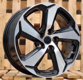 Alu kola Racing Line B1013, 18x7 5x114.3 ET35, černá + leštění