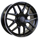 Alu kola Racing Line B1258, 18x9.5 5x112 ET43, Černá matná + leštěný límec