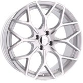 Alu kola Racing Line B1449, 17x7.5 4x100 ET25, stříbrná + leštění