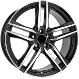 Alu kola Racing Line B1558, 19x8.5 5x112 ET43, černá + leštění