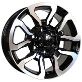 Alu kola Racing Line B1623, 17x7.5 6x139.7 ET30, černá + leštění