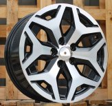 Alu kola Racing Line B2042, 17x7 5x114.3 ET48, černá + leštění