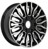 Alu kola Racing Line B2419, 16x7 6x130 ET50, černá + leštění (zátěžová)