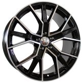 Alu kola Racing Line B5131, 22x10 5x112 ET21, černá + leštění