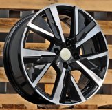 Alu kola Racing Line B5906, 17x7 4x108 ET32, černá + leštění