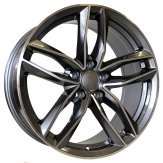 Alu kola Racing Line BK690, 19x8.5 5x112 ET40, šedivá + leštění