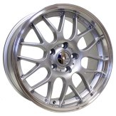 Alu kola Racing Line BY773, 18x8 5x120 ET35, stříbrná + leštěný límec