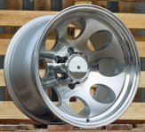 Alu kola Racing Line BY997, 17x10 6x139.7 ET-52, stříbrná + leštění