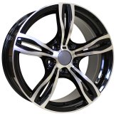 Alu kola Racing Line E492, 19x8.5 5x120 ET33, černá + leštění