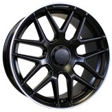 Alu kola Racing Line FE115, 21x10 5x112 ET52, Černá matná + leštěný límec