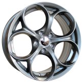 Alu kola Racing Line L1664, 17x7.5 5x110 ET32, šedivá matná