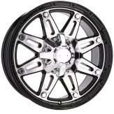 Alu kola Racing Line QC801, 17x8 12x135 ET, černá + leštění