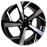 Alu kola Racing Line XE173, 17x7.5 5x114.3 ET40, černá + leštění