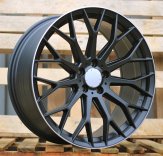 Alu kola Racing Line YS1180, 18x8 5x112 ET43, Černá matná + leštěný límec