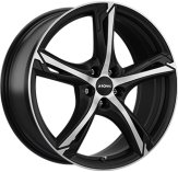 Alu kola RONAL R62, 18x7.5 5x108 ET40, černá matná + leštění