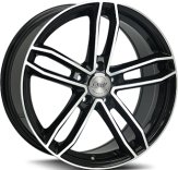 Alu kola STAMFORD S338, 18x8 5x112 ET35, černá lesklá + leštění