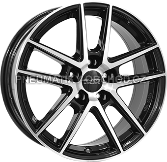 Alu kola ANZIO SPLIT, 18x8 5x112 ET35, černá lesklá + leštění