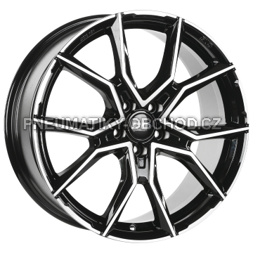 Alu kola CMS C33, 18x8 5x112 ET46, černá + leštění