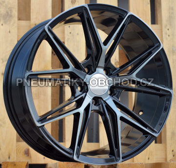 Alu kola Haxer Y0036, 18x8 5x114.3 ET40, černá + černé leštění