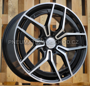 Alu kola Racing Line 3S1034, 18x7.5 5x112 ET40, černá + leštění