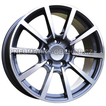 Alu kola Racing Line 1067, 19x8.5 5x130 ET50, šedivá + leštění