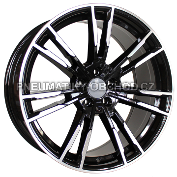 Alu kola Racing Line A7065, 19x8.5 5x112 ET27, černá + leštění