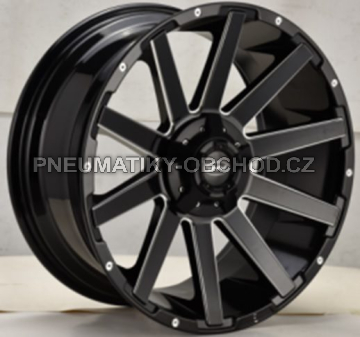 Alu kola Racing Line B1443, 20x9 6x139.7 ET, černá matná (zátěžová)