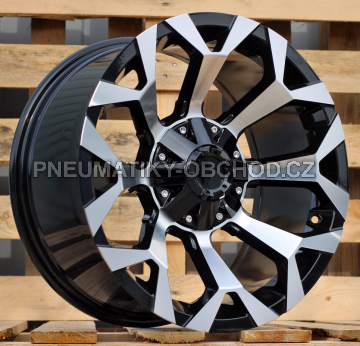 Alu kola Racing Line B1521, 18x9 6x139.7 ET, černá + leštění (zátěžová)