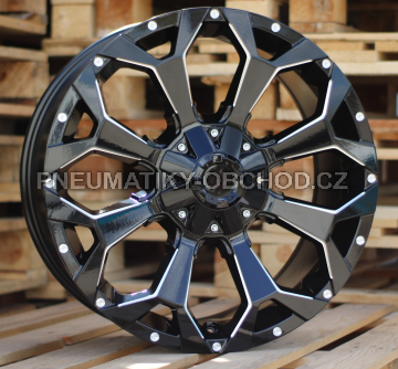 Alu kola Racing Line B1521, 20x9 12x135 ET, černá lesklá (zátěžová)