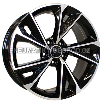 Alu kola Racing Line B1566, 18x8 5x100 ET39, černá + leštění