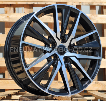 Alu kola Racing Line B1638, 18x8 5x114.3 ET50, černá + leštění