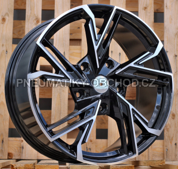 Alu kola Racing Line B1800, 20x8.5 5x160 ET50, černá + leštění