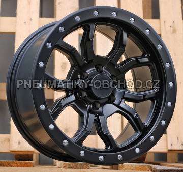 Alu kola Racing Line B1898, 17x9 6x114.3 ET0, černá matná