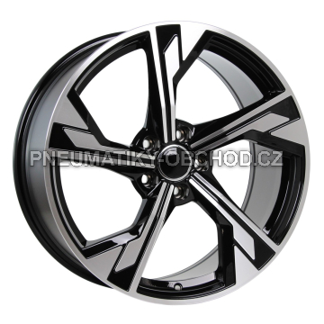 Alu kola Racing Line B5419, 19x8.5 5x112 ET32, černá + leštění