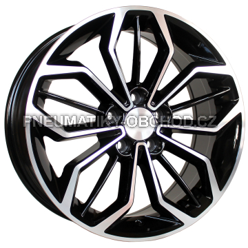 Alu kola Racing Line B5433, 17x7.5 5x108 ET50, černá + leštění