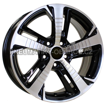 Alu kola Racing Line B5514, 16x7 4x108 ET30, černá + leštění