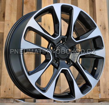 Alu kola Racing Line B5536, 20x8 5x127 ET50, černá + leštění