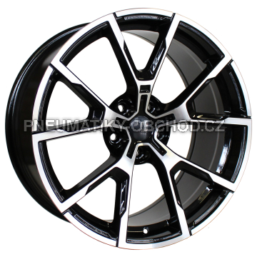 Alu kola Racing Line B5601, 20x8.5 5x112 ET25, černá + leštění (zátěžová)